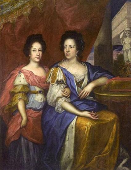 Jerzy Siemiginowski-Eleuter Portrait of Maria Kazimiera with her daughter Teresa Kunegunda.